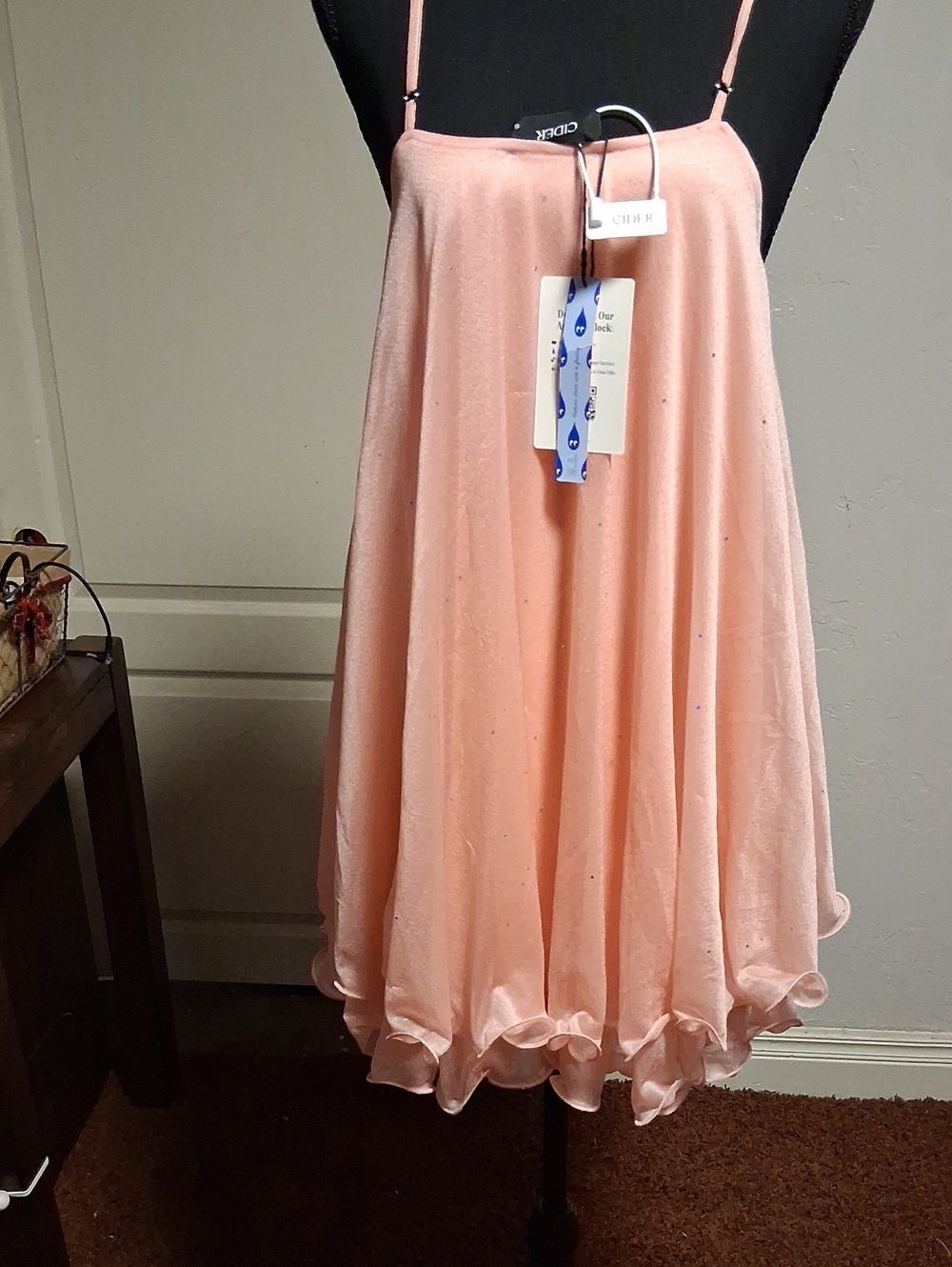 Cuddl Duds Peach A-Line Skater Skirt
